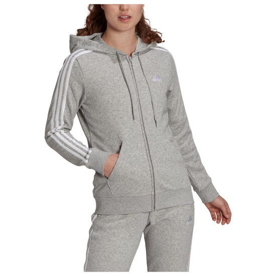 Adidas Γυναικεία ζακέτα Essentials French Terry 3-Stripes Full-Zip Hoodie